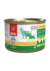 Blitz Renal влажный корм для собак при хронической почечной недостаточности 200гр Blitz Renal влажный корм для собак при хронической почечной недостаточности 200гр