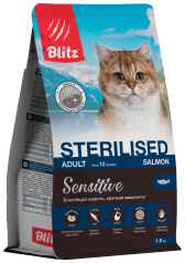 Blitz Sensitive с Лососем сухой корм для стерилизованных кошек Blitz Sensitive с Лососем сухой корм для стерилизованных кошек